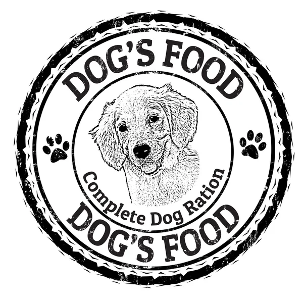 Sello de comida para perros — Vector de stock