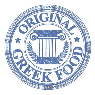 Özgün Yunan Gıda damga