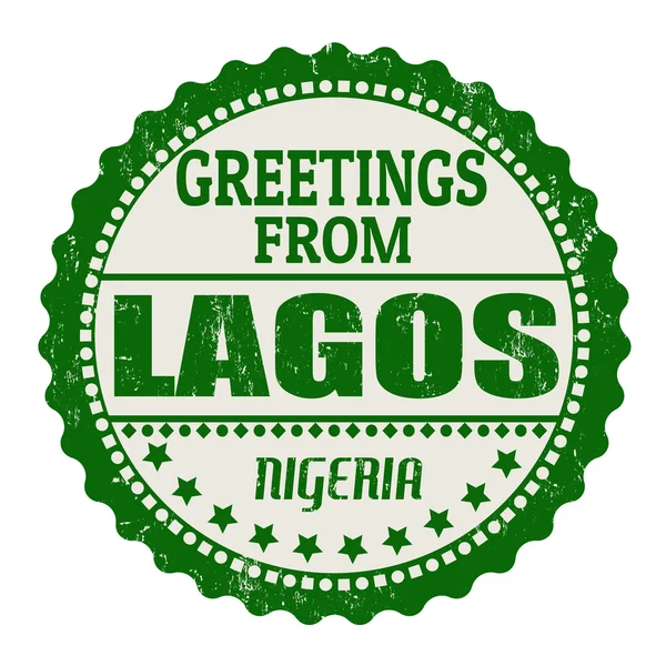 Salutations de l'étiquette Lagos — Image vectorielle