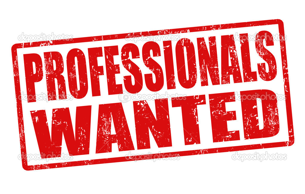 Professionals wanted stamp