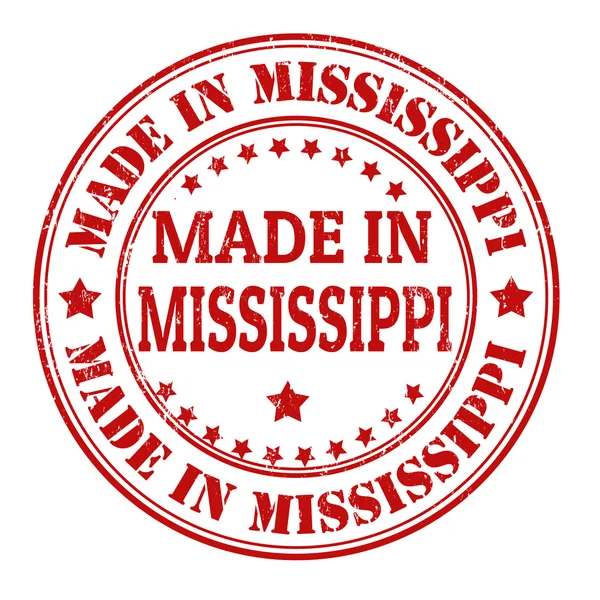 Gemaakt in mississippi stempel — Stockvector