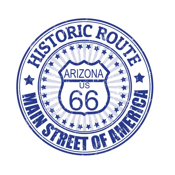 Route historique 66, timbre Arizona — Image vectorielle