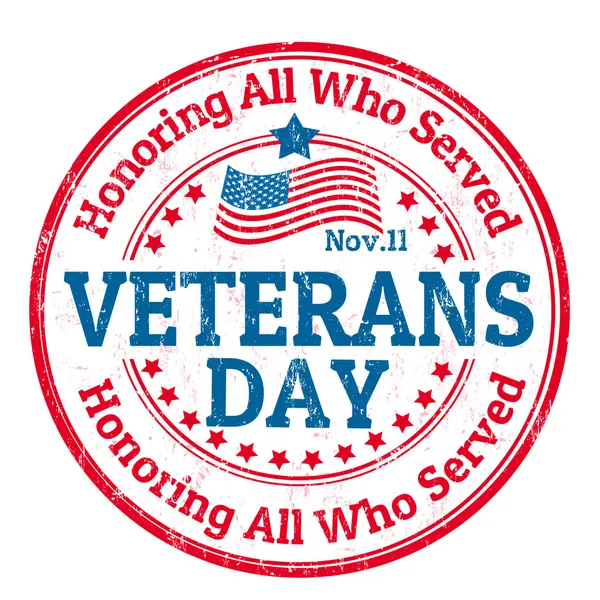 Veterans day stempel — Stockvector