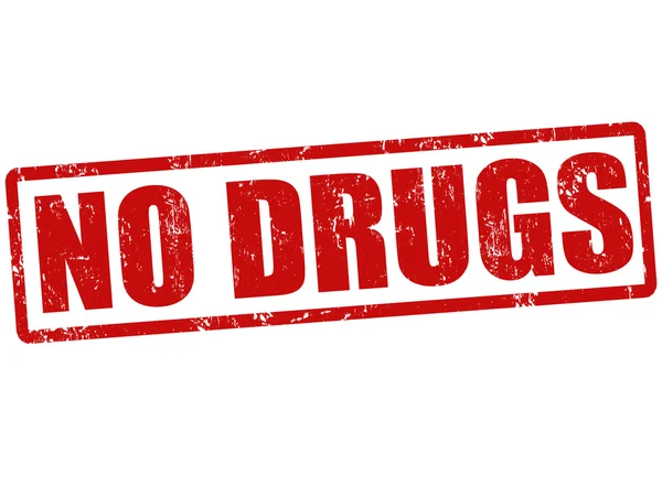 Geen drugs-stempel — Stockvector