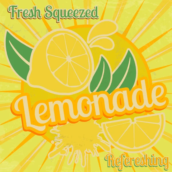 Cartaz de limonada — Vetor de Stock