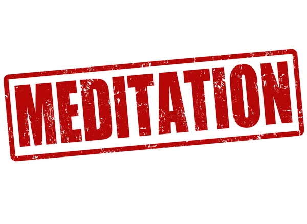 Meditation stämpel — Stock vektor