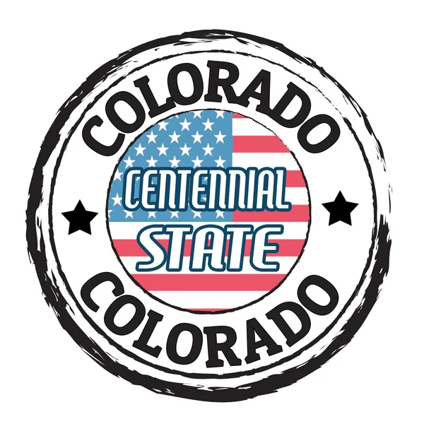 Colorado,Centennial state stamp — Stock Vector