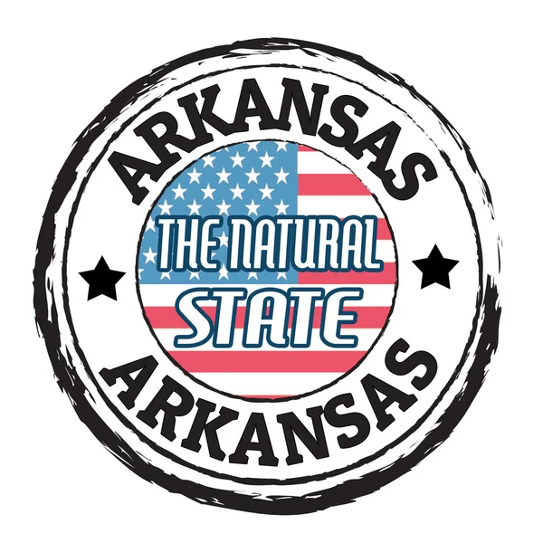 Arkansas, El sello de estado natural — Vector de stock