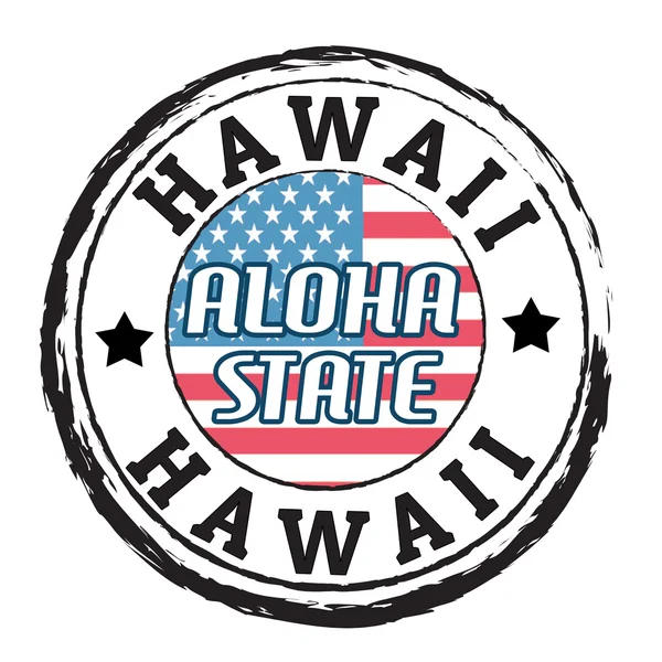 Hawaii, aloha staatliche Briefmarke — Stockvektor