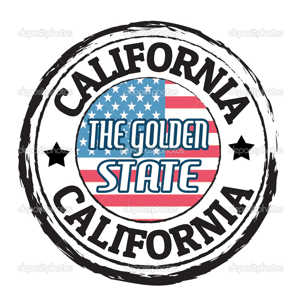 California, The golden state stamp