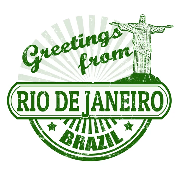 Greetings from Rio de Janeiro stamp — Stock Vector