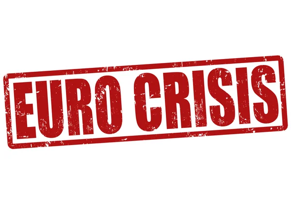 Sello de crisis del euro — Vector de stock