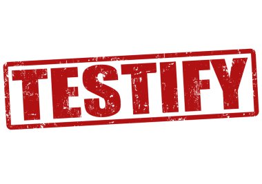 Testify stamp clipart