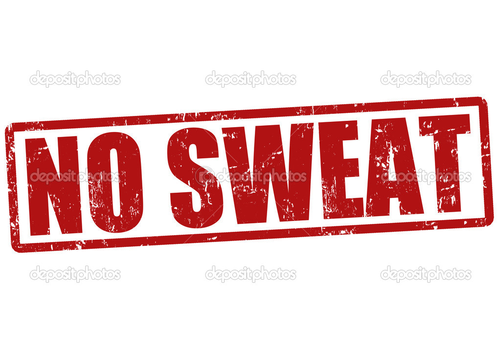 No sweat stamp