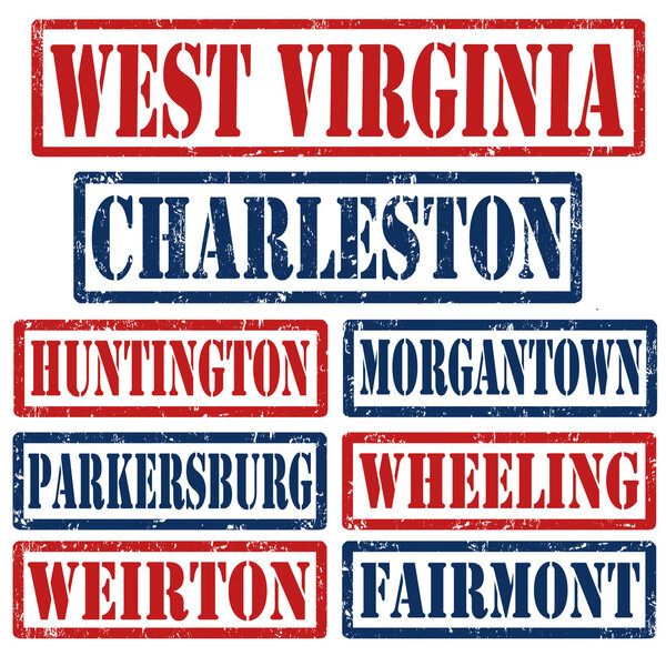 West Virginia Cities stamps