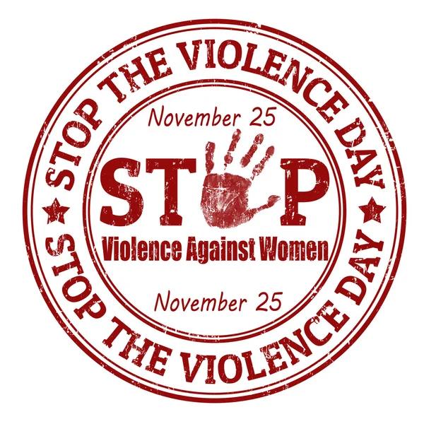 Stop the Violence Day stamp — Stock Vector