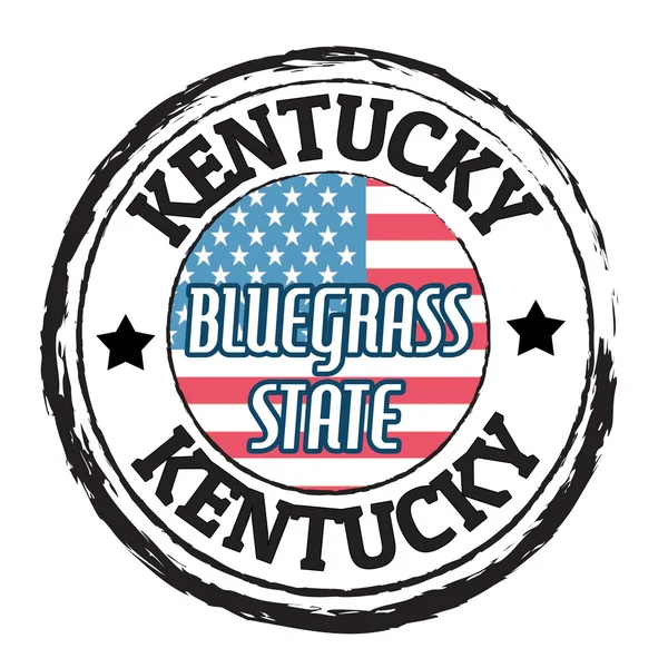 Kentucky, francobollo statale Bluegrass — Vettoriale Stock