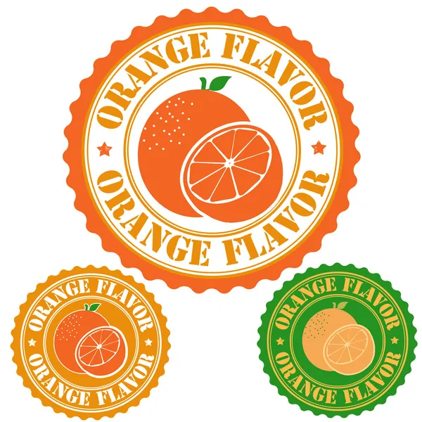 Carimbo de sabor laranja — Vetor de Stock