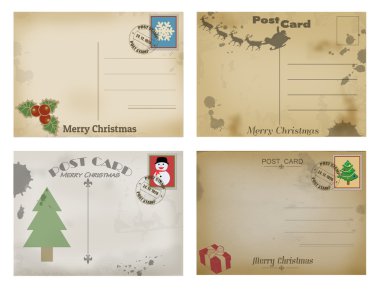 eski posta kartları Noel