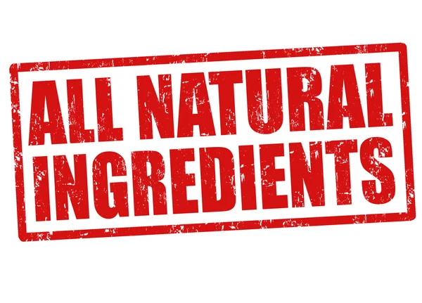 Todos los ingredientes naturales estampan — Vector de stock