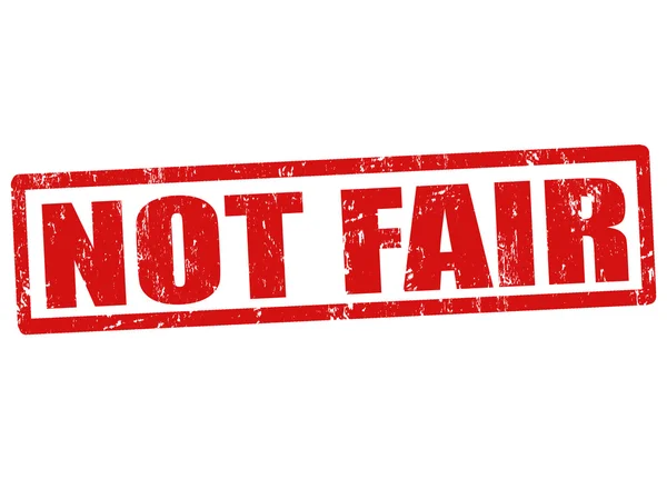 Not fair stamp — Stock Vector