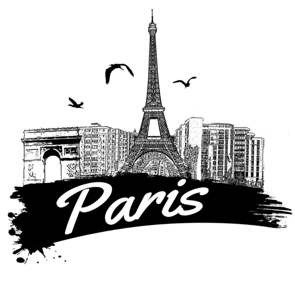 Cartel París — Vector de stock