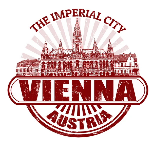 Wien (die Kaiserstadt) Briefmarke — Stockvektor
