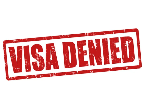 Visa denegada sello — Archivo Imágenes Vectoriales