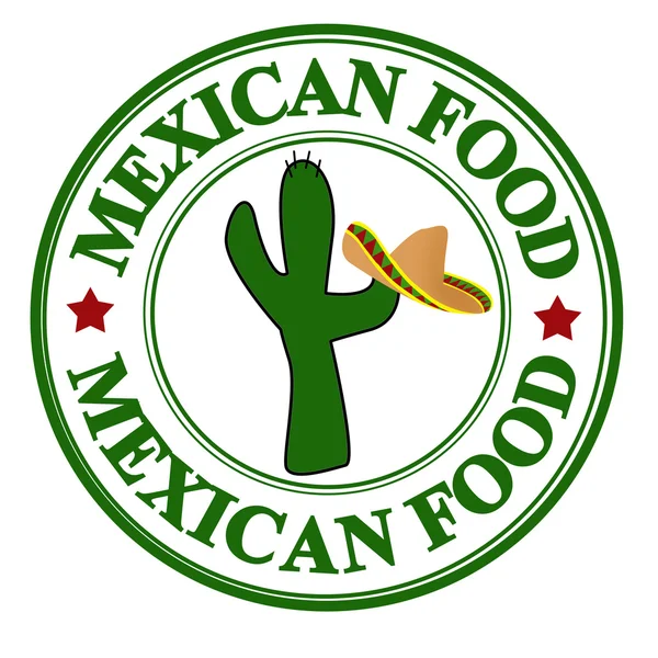 Selo de comida mexicana — Vetor de Stock