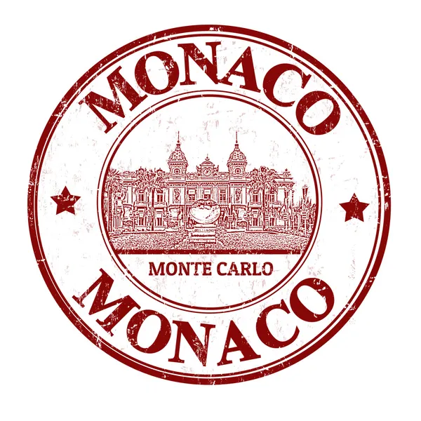 Francobollo Monaco — Vettoriale Stock