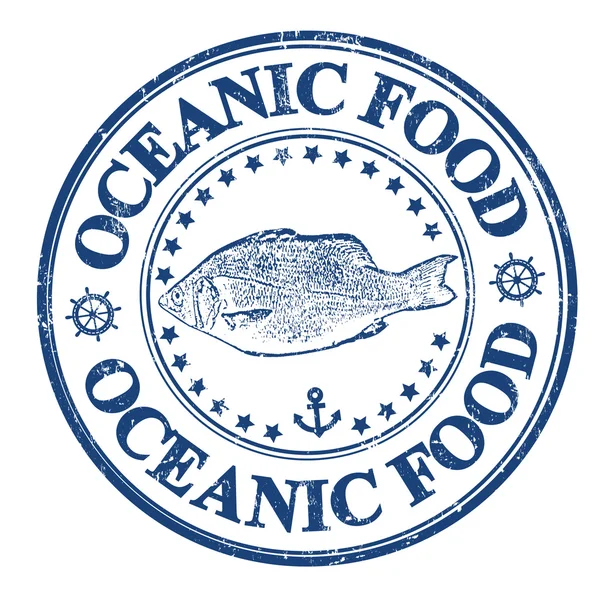 Oceanic food stamp — Stock Vector