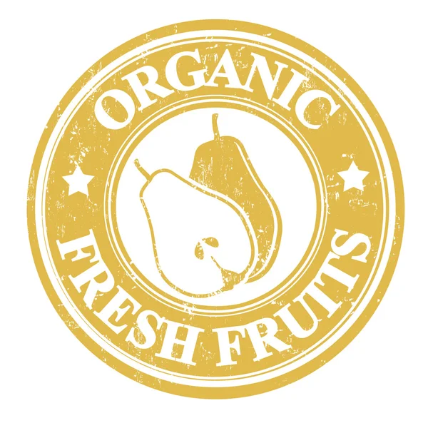 Sello o etiqueta de fruta de pera — Vector de stock