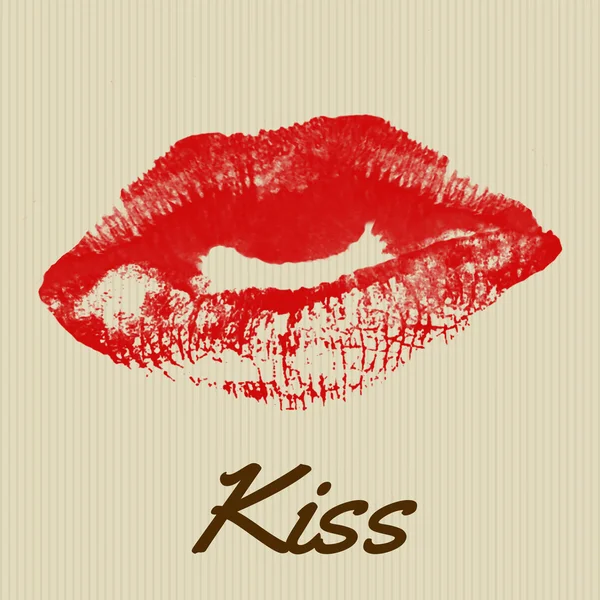 Affiche rétro baiser — Image vectorielle