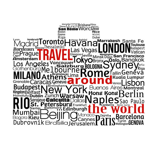 Travel around the world concept