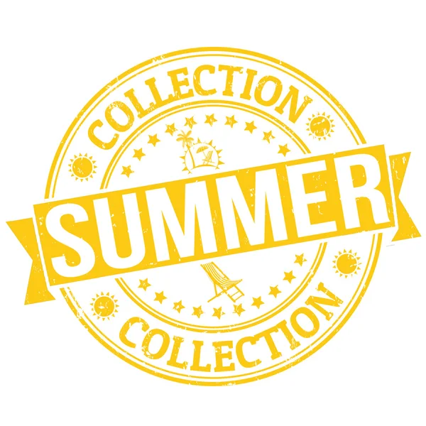 Summer collection stamp — Stock Vector