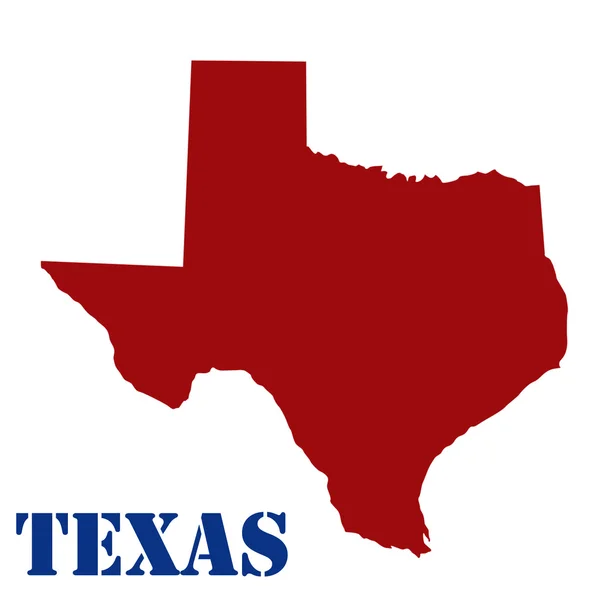 La carte de Texas — Image vectorielle