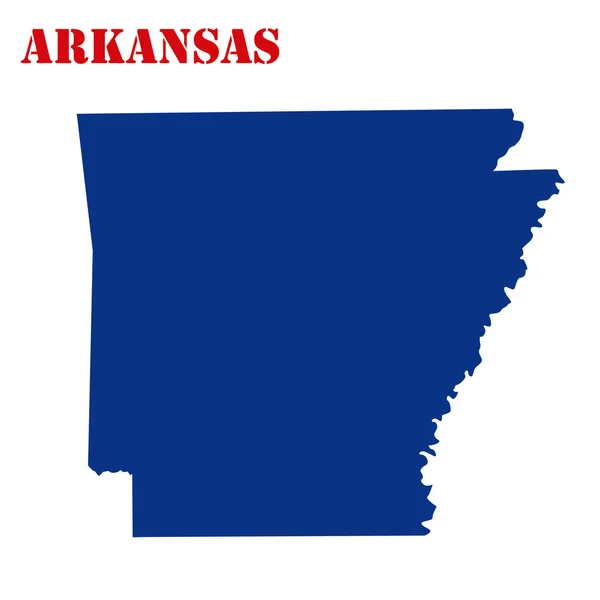 El mapa de Arkansas — Vector de stock
