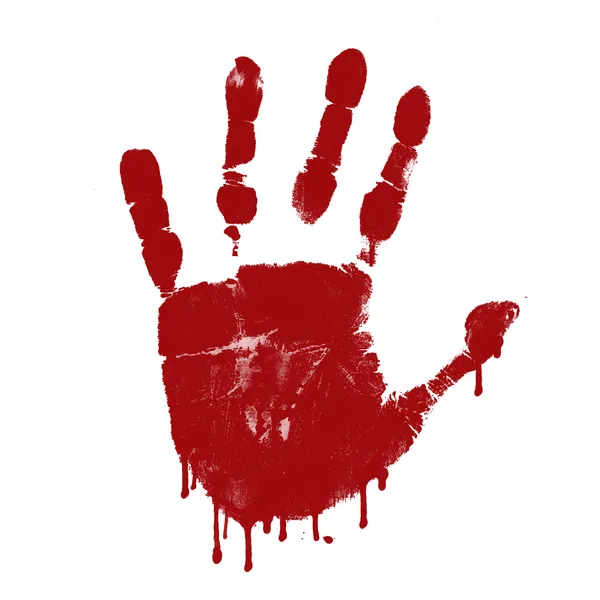 Bloody hand print — Stock Vector