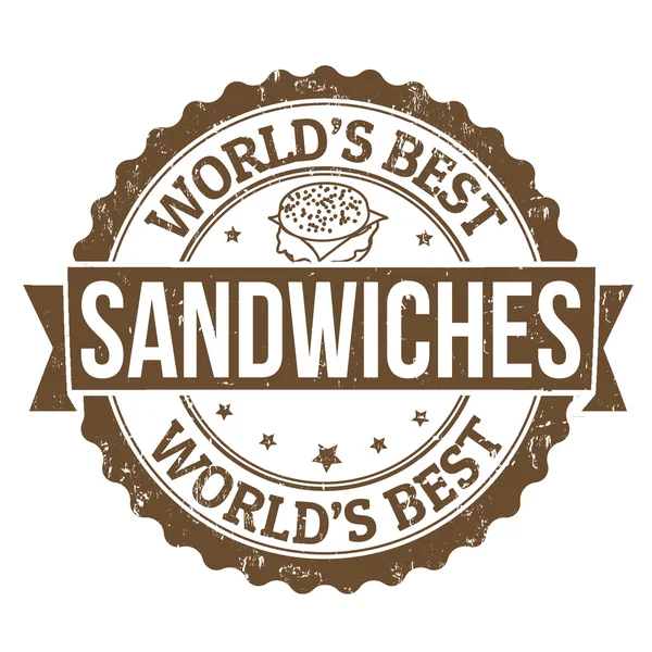 Sello de sándwiches — Vector de stock