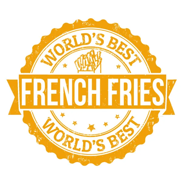 Franse frietjes stempel — Stockvector