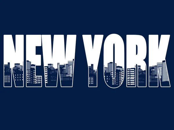 New york şehrinin dağılımı — Stok Vektör