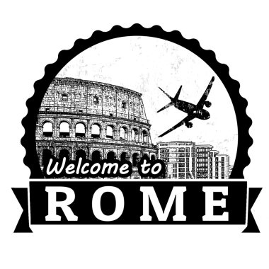 Roma etiket veya damga Hoşgeldiniz