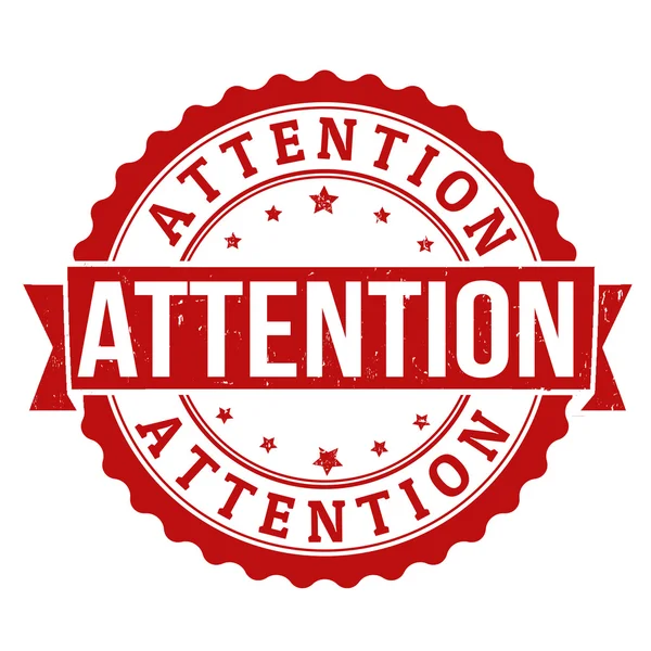 Attention stamp — Stock Vector