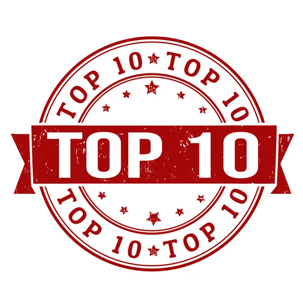 Top 10 znaczków — Wektor stockowy