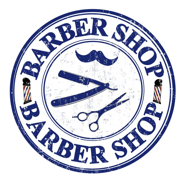 Selo de barbearia — Vetor de Stock