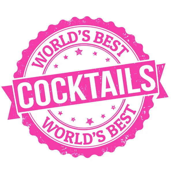 Timbre cocktails — Image vectorielle