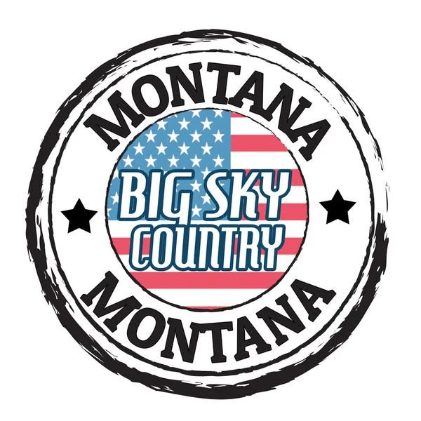 Montana, Big Sky Country selo — Vetor de Stock