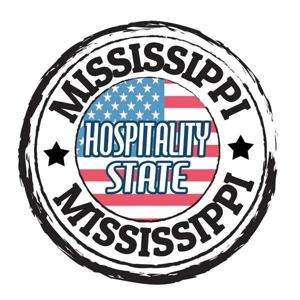 Mississippi, selo do Estado de Hospitalidade — Vetor de Stock