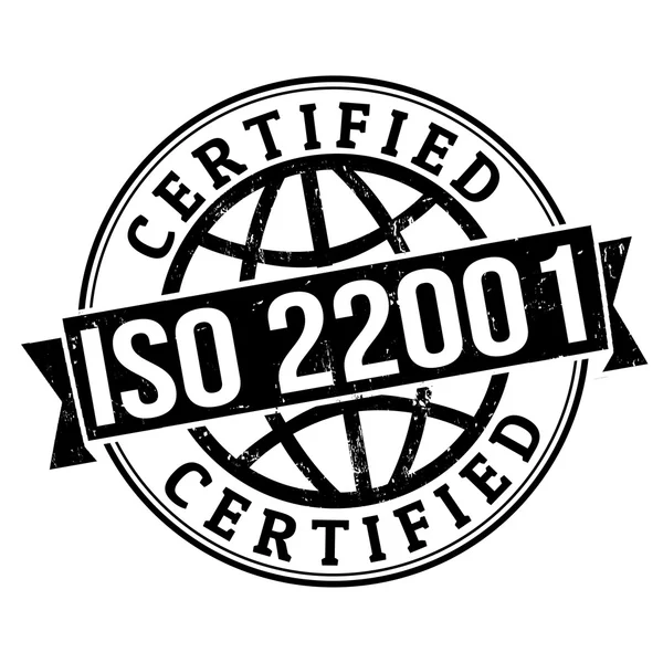 ISO 22001 stämpel — Stock vektor