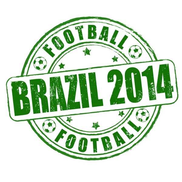 Brazilië 2014 stempel — Stockvector